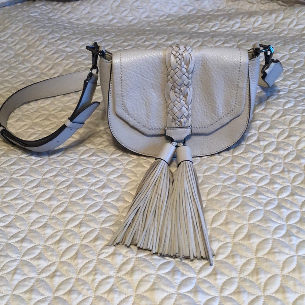 Rebecca Minkoff Gray  fringe tassel crossbody